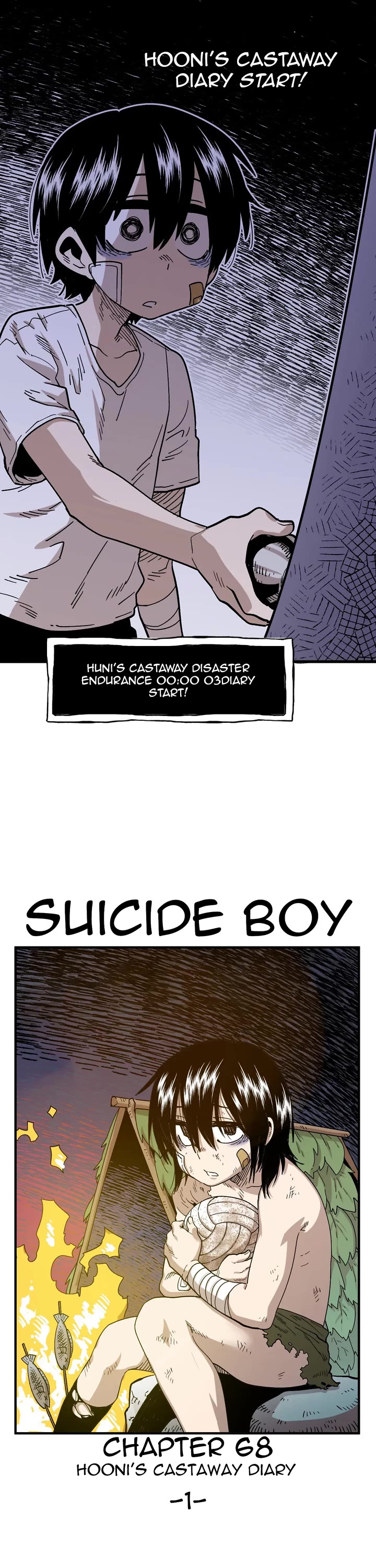 Suicide Boy Chapter 68 page 8 - Chapter 68: Hooni's Castaway Diary 1