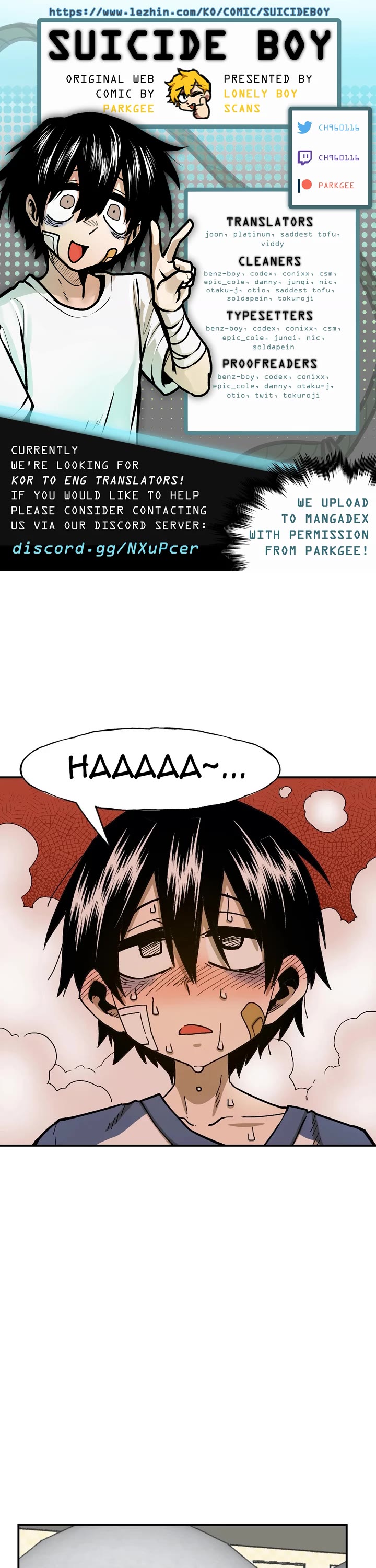 Suicide Boy Chapter 77 page 1 - Chapter 77: Let's Go To The Sauna 2