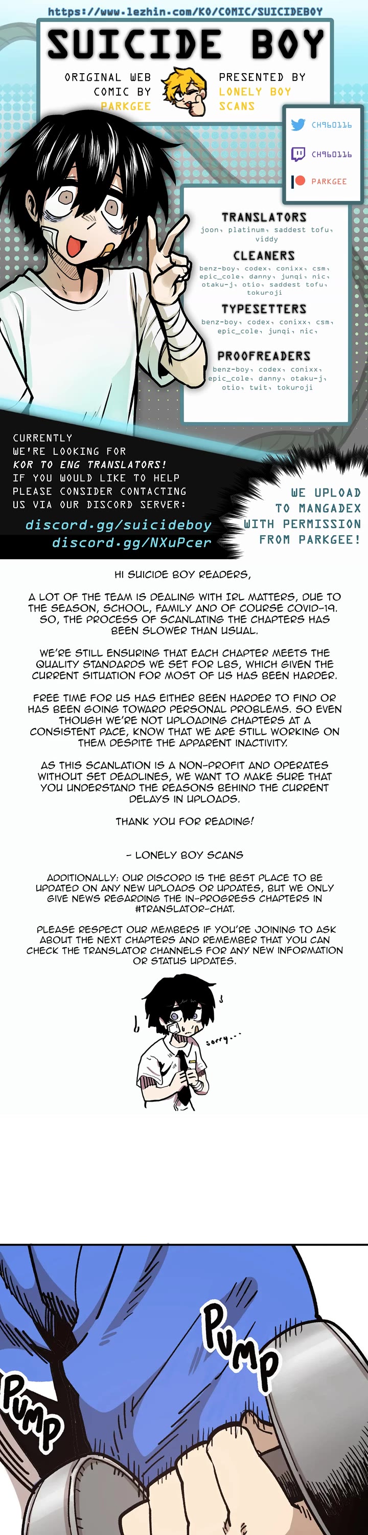 Suicide Boy Chapter 83 page 1 - Chapter 83: Let's Work Out 1