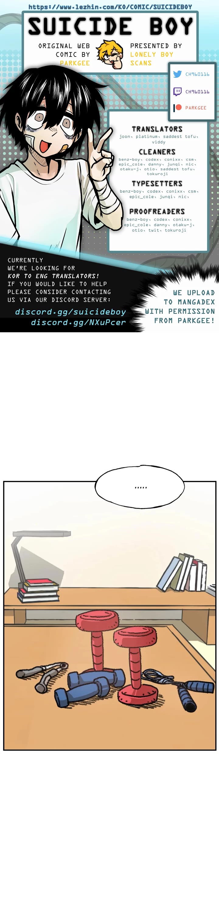 Suicide Boy Chapter 84 page 1 - Chapter 84: Let's Work Out 2