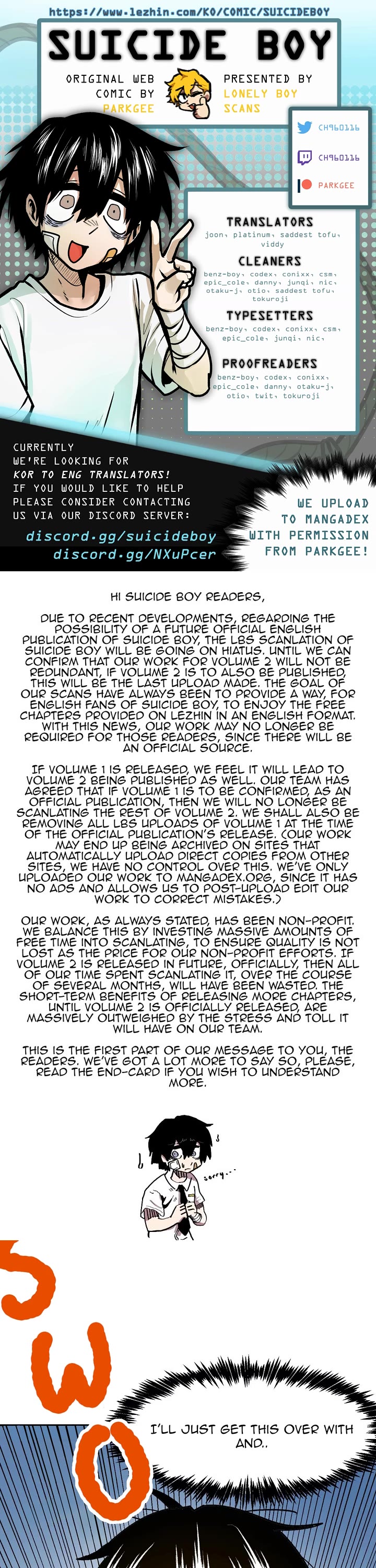 Suicide Boy Chapter 85 page 1 - Chapter 85: Let's Work Out 3