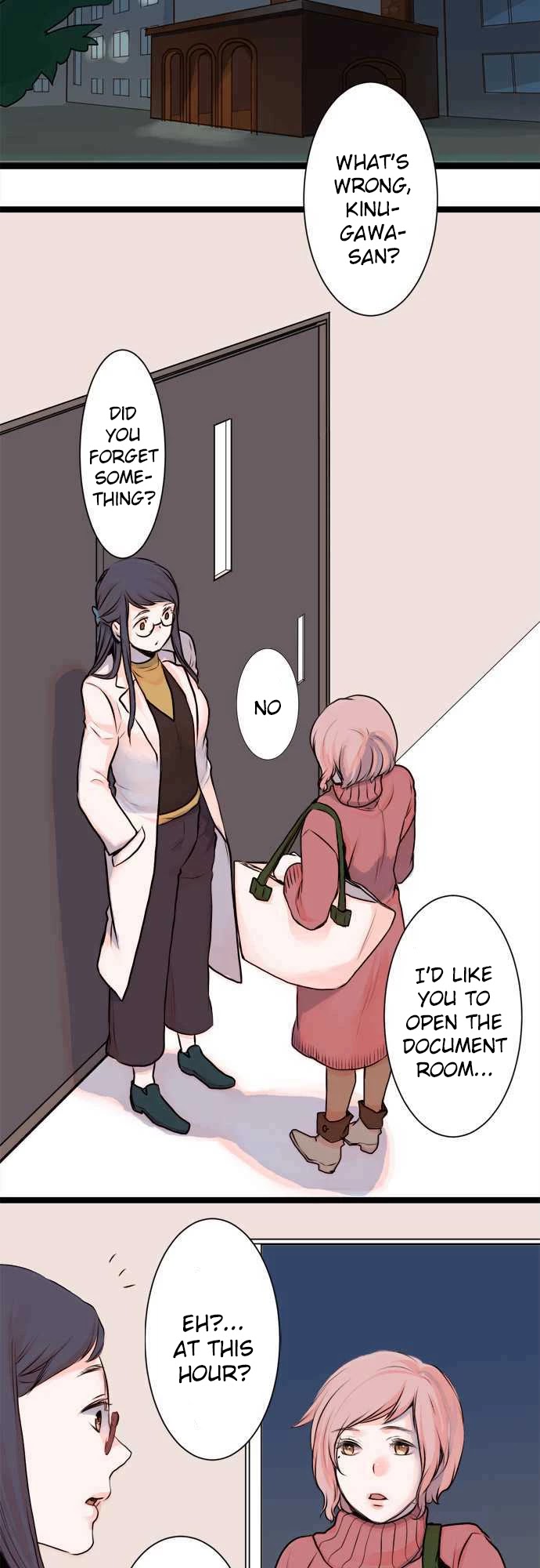 Suimitsutou Ha  Shoujo Ni Kajirareru Chapter 15 page 9 - Chapter 15: Trapped in the University at Night?