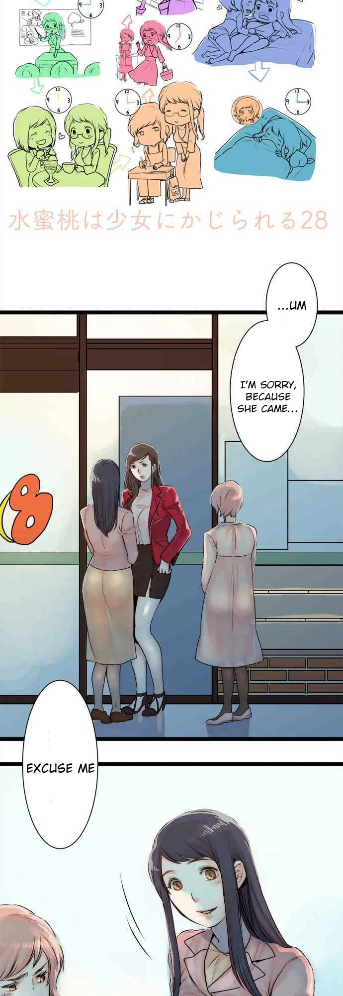 Suimitsutou Ha  Shoujo Ni Kajirareru Chapter 28 page 4 - Chapter 28: Momo-chan is Mine
