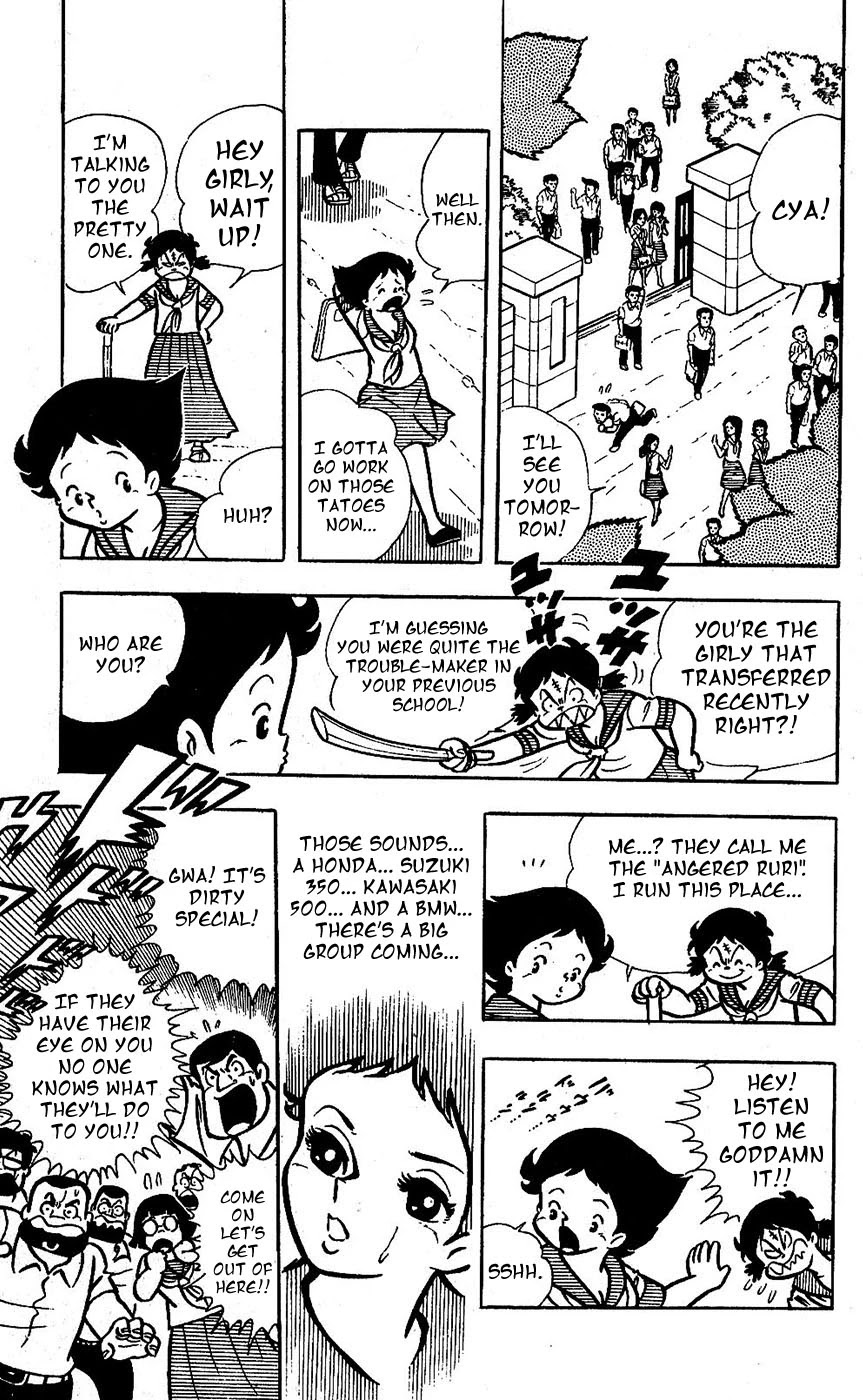 Sukeban Arashi Chapter 17 page 14 - Chapter 17: Stray Cat Rock [END]
