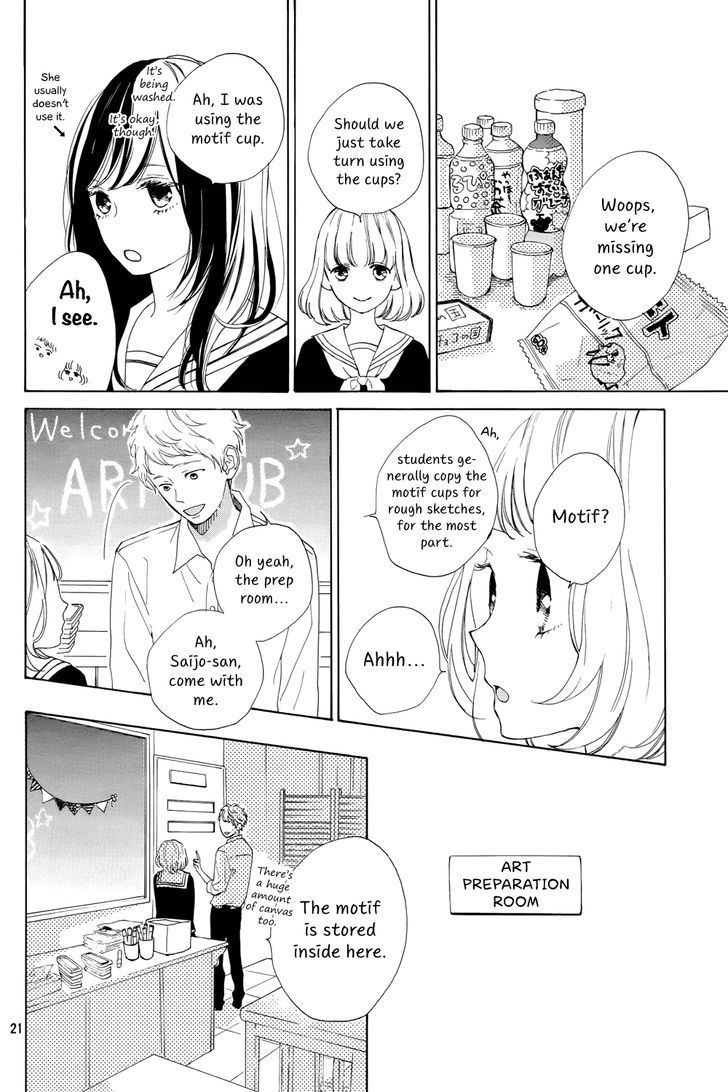 Suki ni Naranai yo, Senpai Chapter 1 page 22 - Chapter 1 : The Prince of the Art Club?