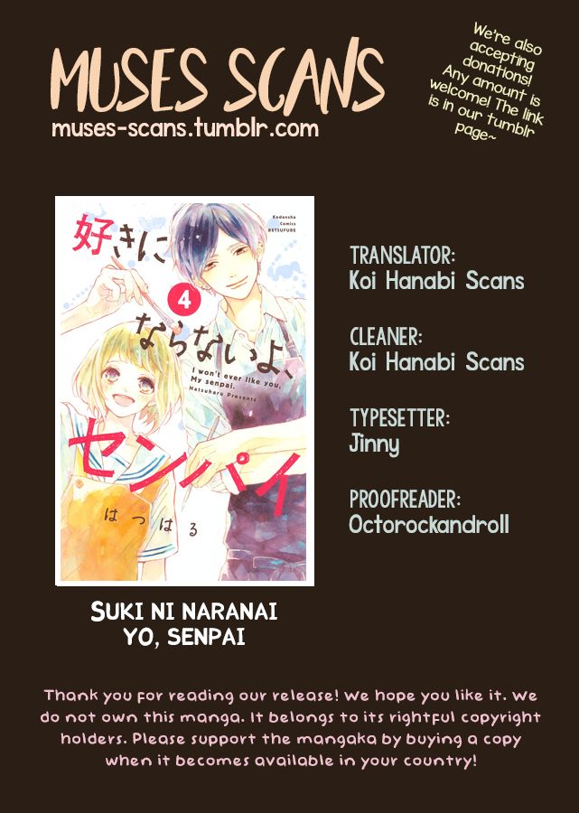 Suki ni Naranai yo, Senpai Chapter 9 page 1 - Chapter 9 : I Like You