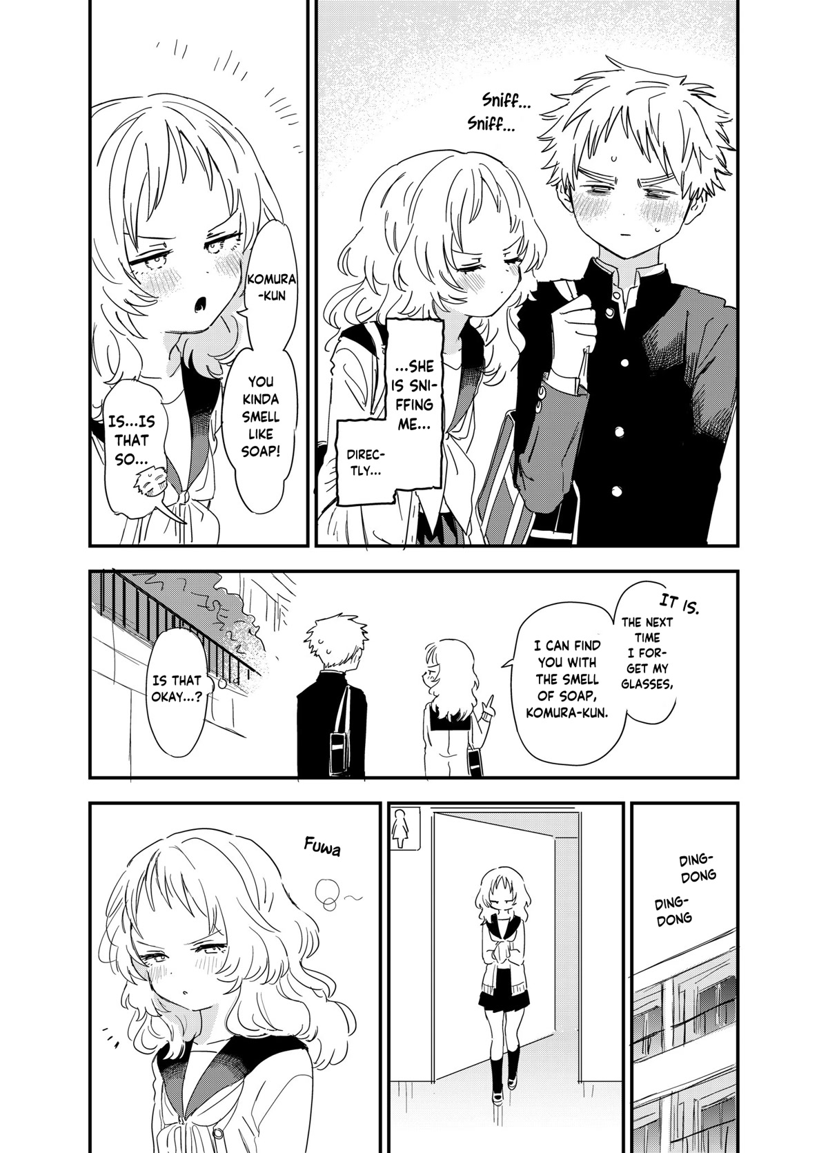 Sukinako ga Megane wo Wasureta Chapter 98.3 page 1 - Chapter 98.3: When I Smell You