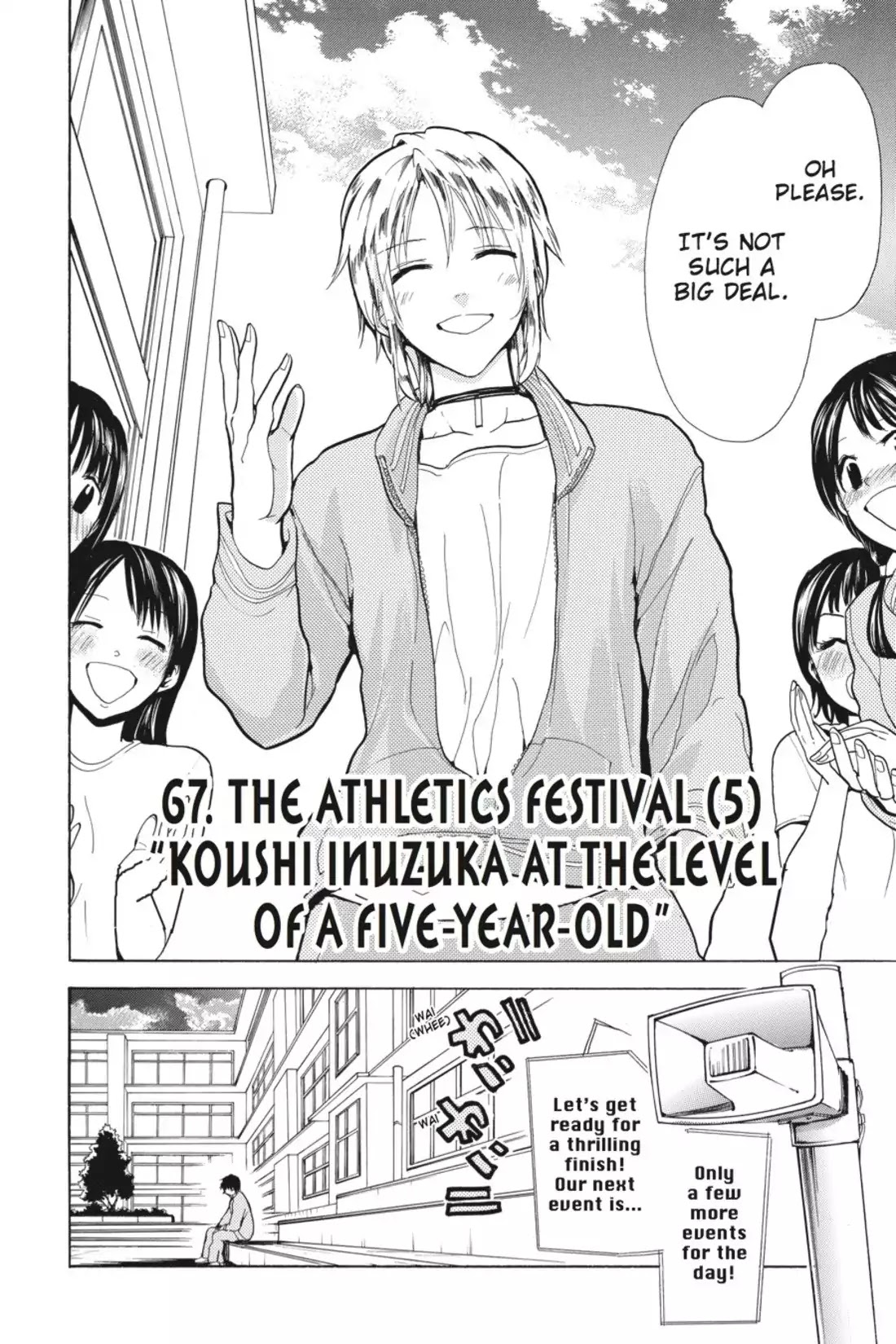 Sumomomo Momomo Chapter 67 page 6 - Chapter 67: The Athletics Festival (5) "Koushi Inuzuka at the Level of a Five-Year-Old"