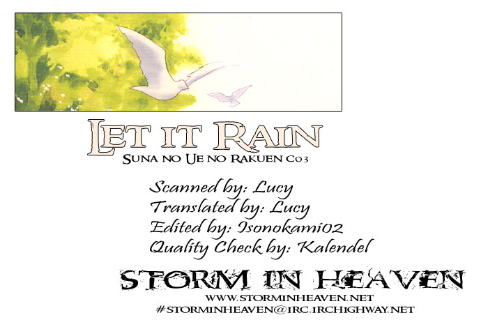 Suna no Ue no Rakuen Chapter 3.2 page 1 - Chapter 3 v2 : Let it Rain!