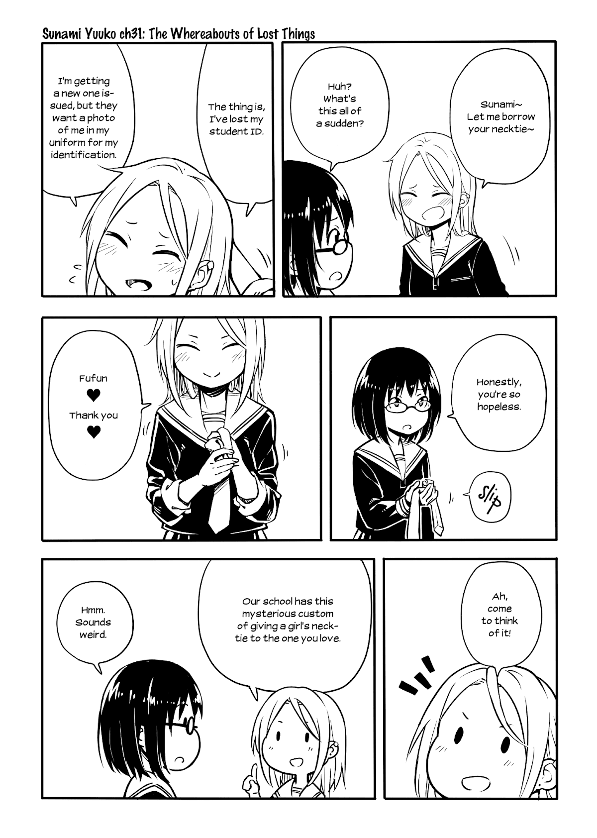Sunami Yuuko And The Yuri People Chapter 31 page 1 - Chapter 31: The Whereabouts of Lost Things