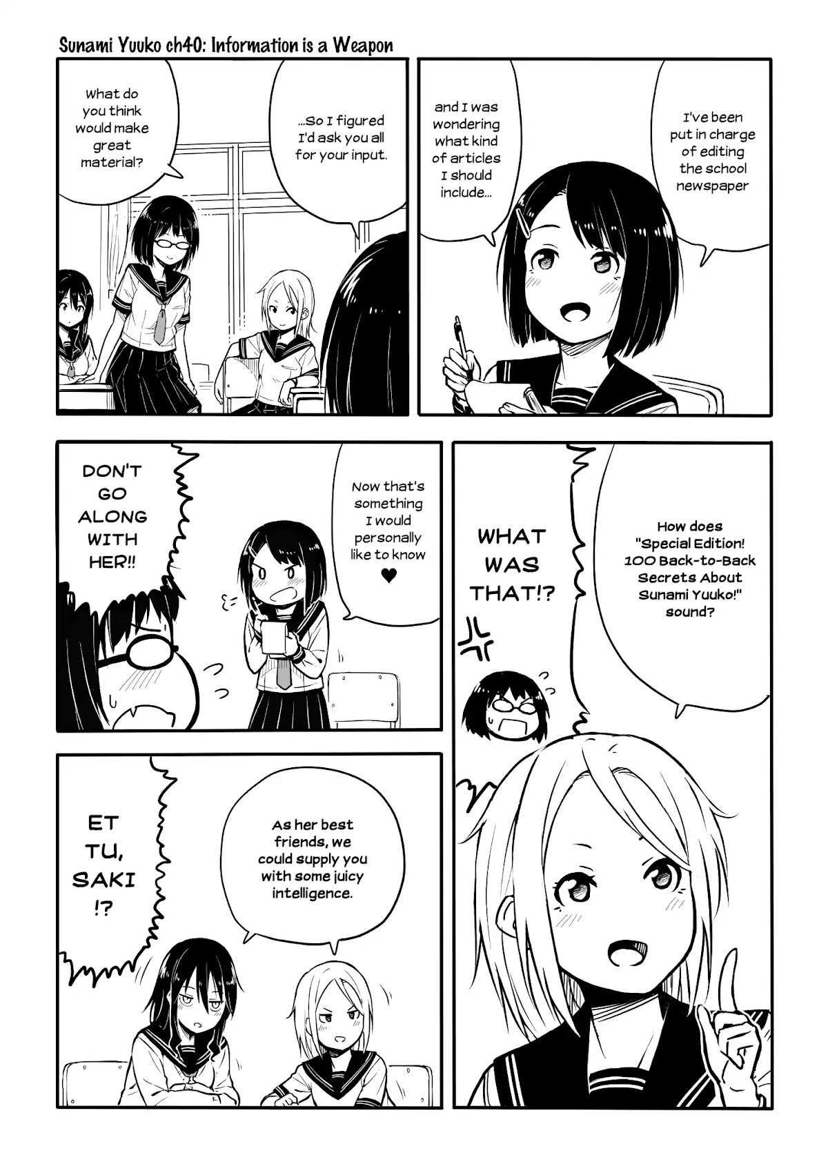 Sunami Yuuko And The Yuri People Chapter 40 page 1 - Chapter 40: Information is a Weapon