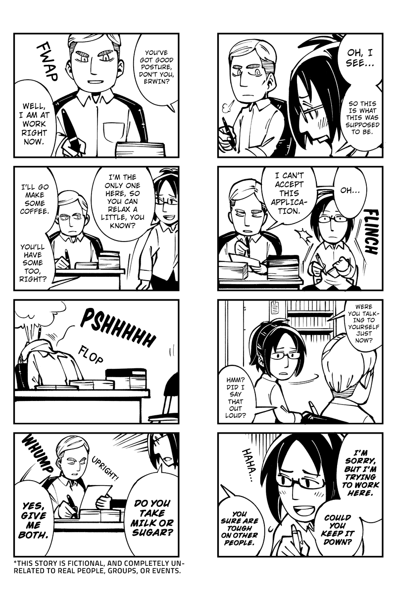 Sungeki no Kyojin Chapter 11 page 2 - Chapter 11: Working Overtime with Erwin