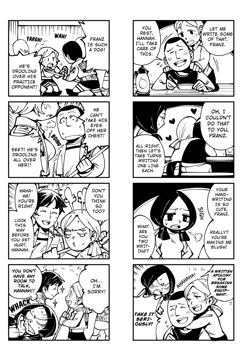 Sungeki no Kyojin Chapter 12 page 3 - Chapter 12: The Romantic Tale of Hannah and Franz