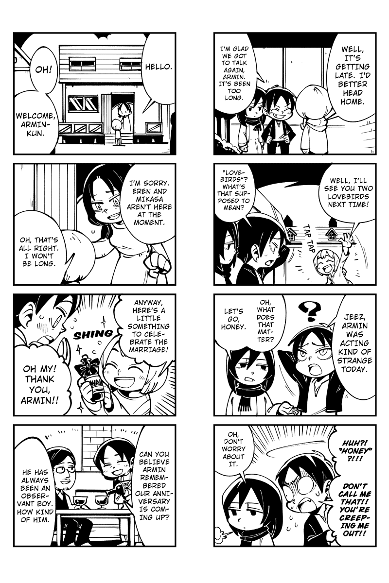 Sungeki no Kyojin Chapter 17 page 4 - Chapter 17: The Matrimony Misunderstanding