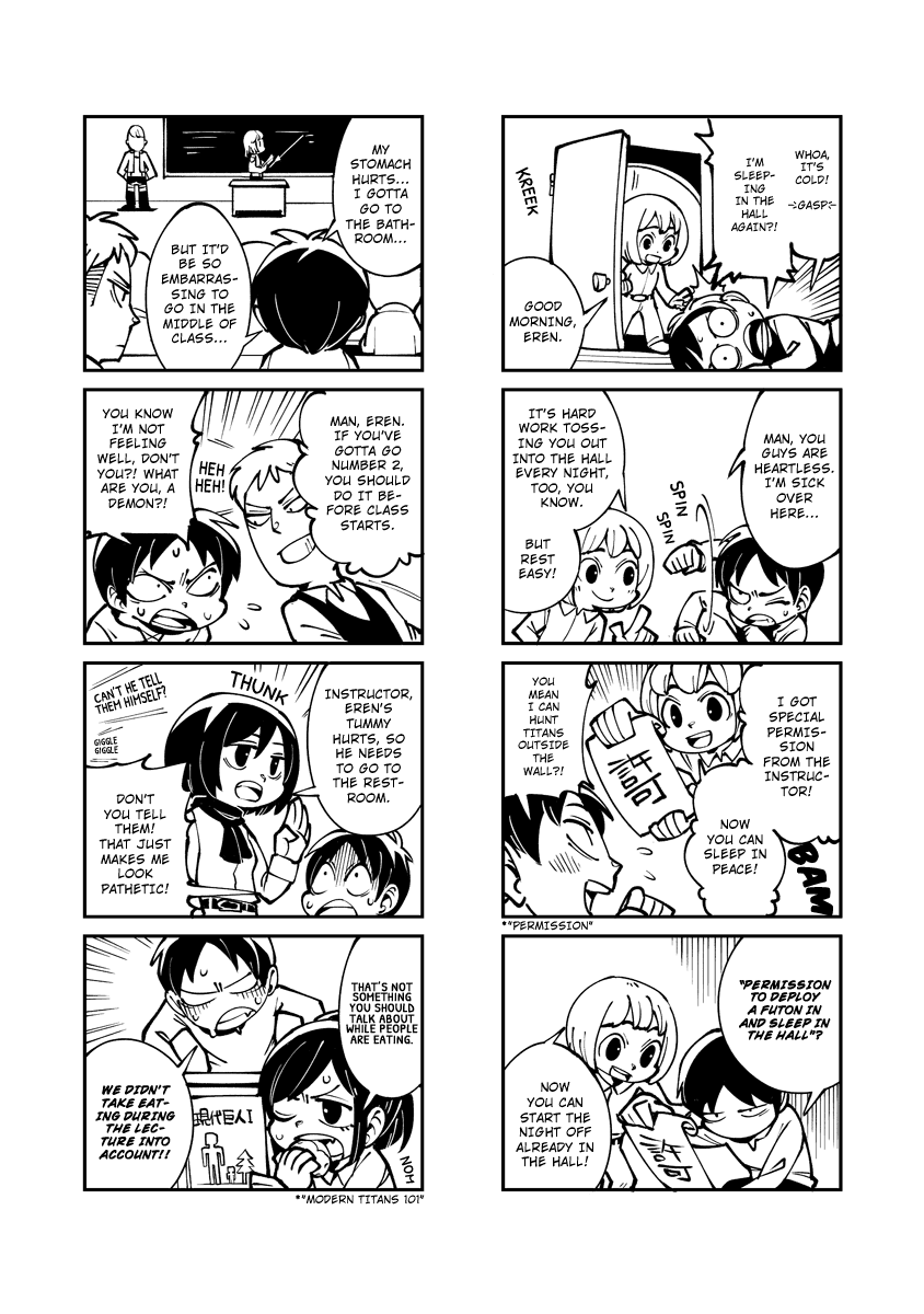Sungeki no Kyojin Chapter 2 page 2 - Chapter 2: Titan Fever!