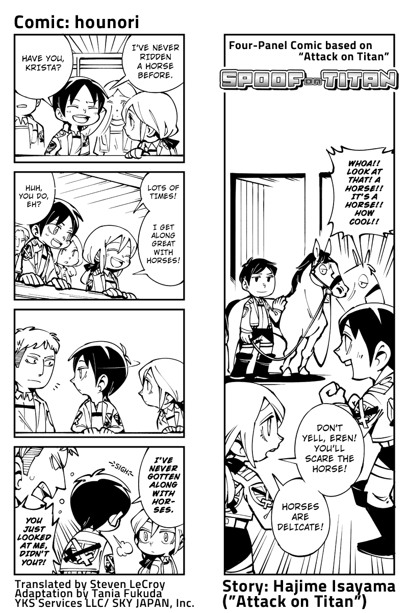 Sungeki no Kyojin Chapter 22 page 1 - Chapter 22: Equestrian Club