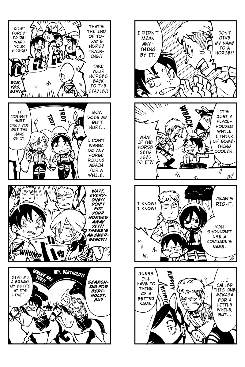 Sungeki no Kyojin Chapter 22 page 4 - Chapter 22: Equestrian Club