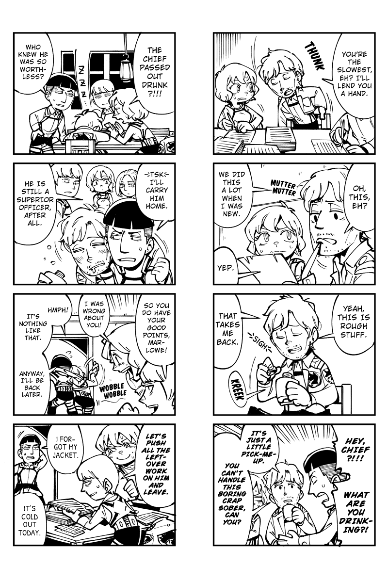 Sungeki no Kyojin Chapter 29 page 4 - Chapter 29: Work, Military Police Brigade!