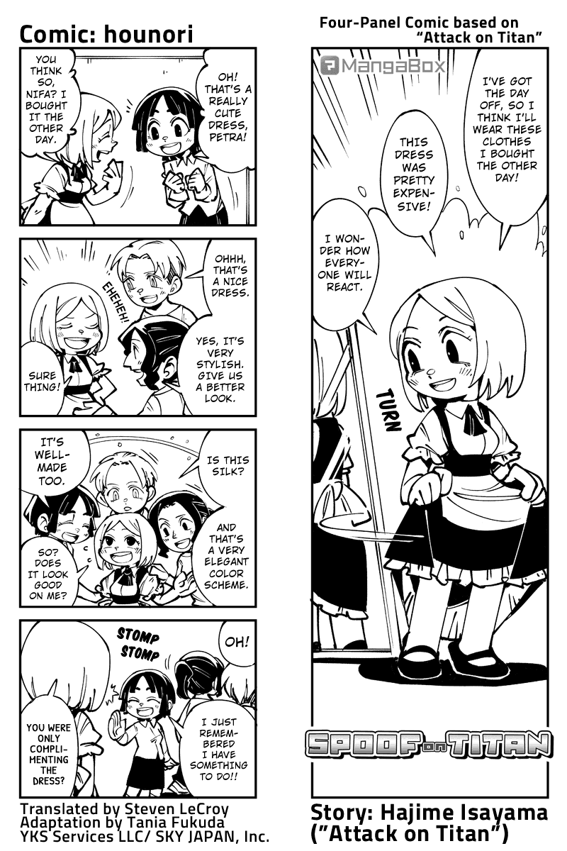 Sungeki no Kyojin Chapter 30 page 1 - Chapter 30: Petra's Day Off