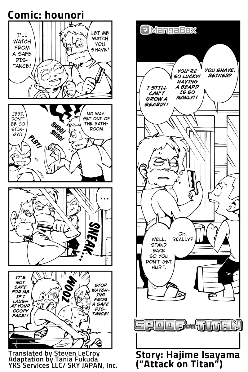 Sungeki no Kyojin Chapter 32 page 1 - Chapter 32: Shaving With Connie