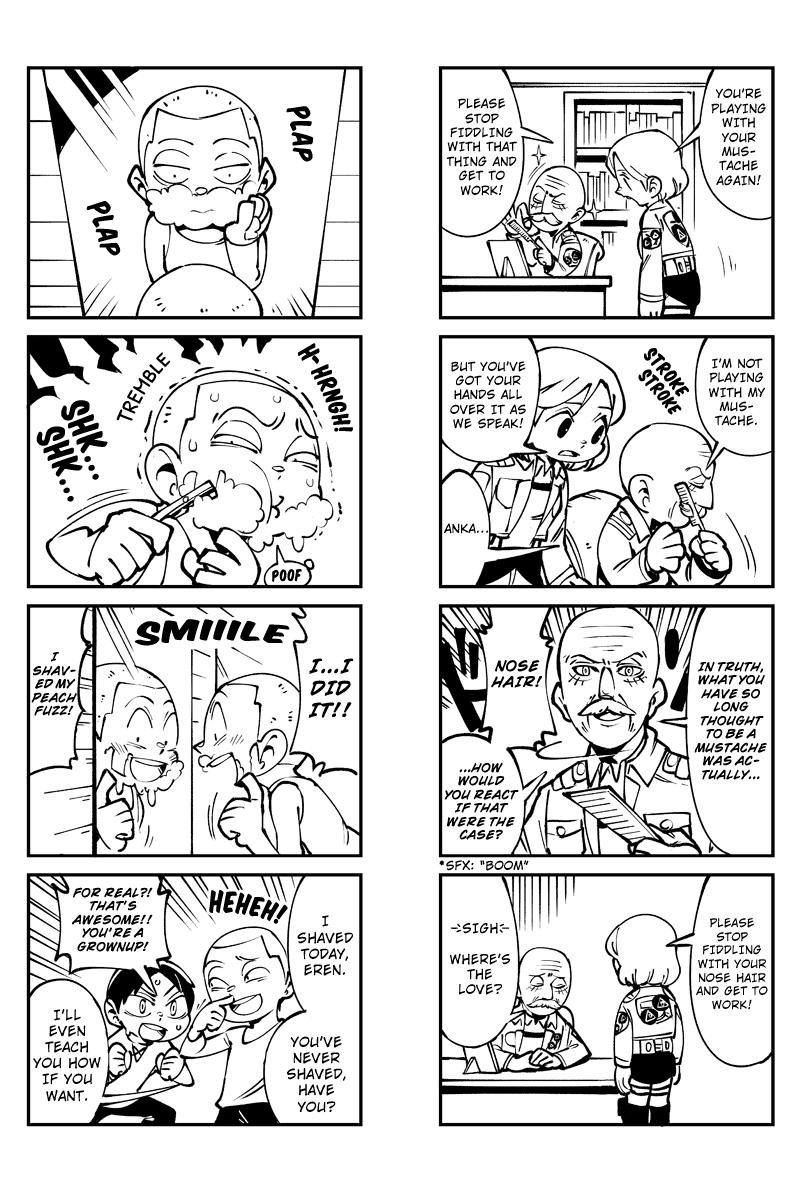 Sungeki no Kyojin Chapter 32 page 4 - Chapter 32: Shaving With Connie
