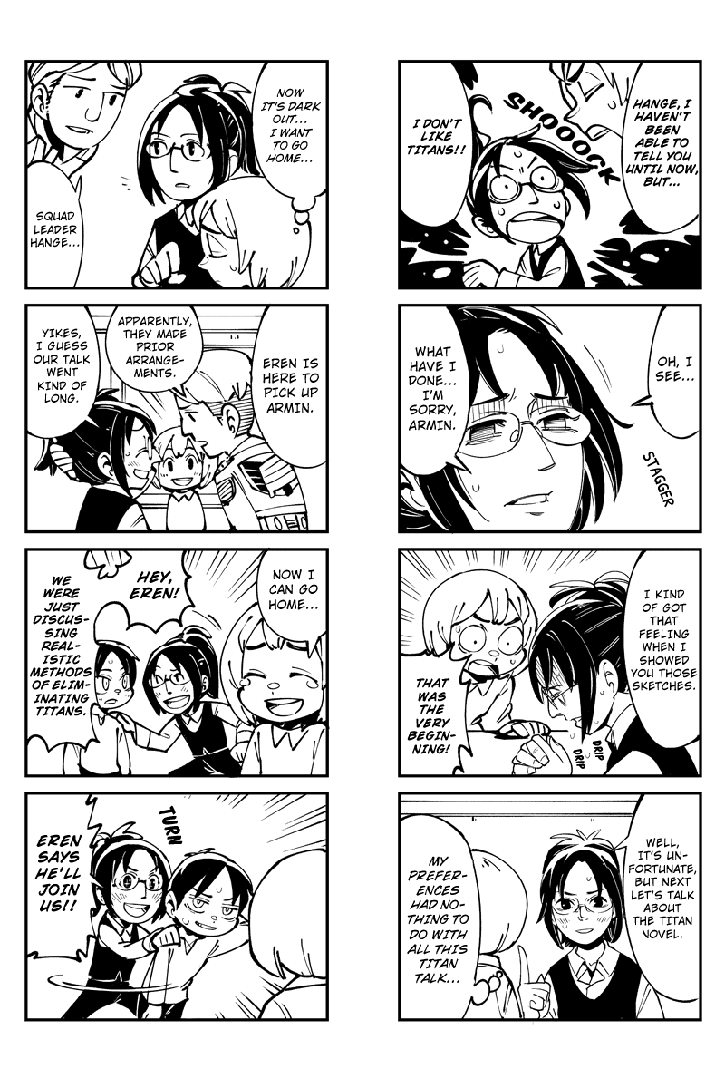 Sungeki no Kyojin Chapter 33 page 4 - Chapter 33: Hange's Prison