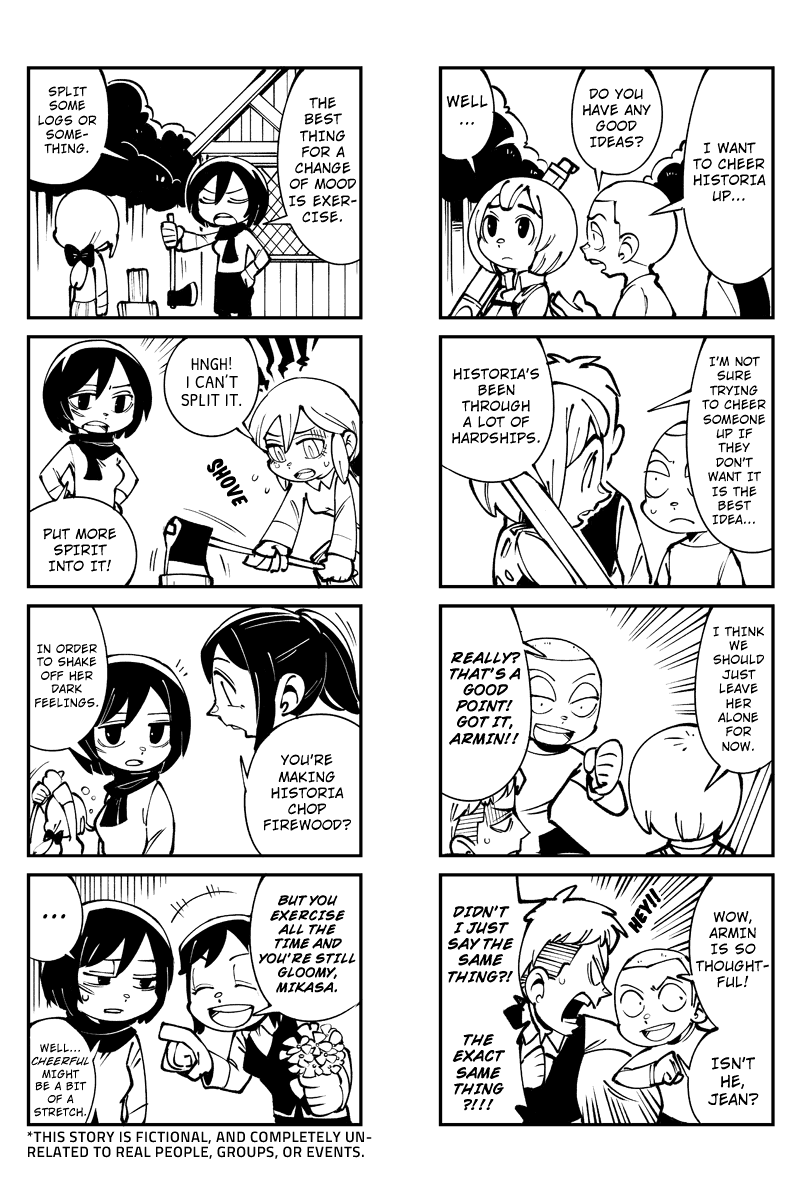 Sungeki no Kyojin Chapter 36 page 2 - Chapter 36: Cheer Historia Up!