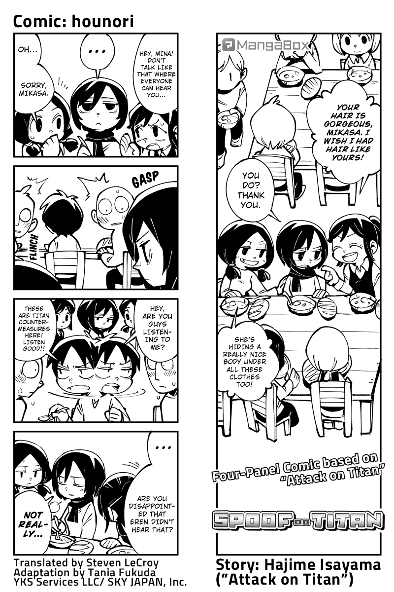 Sungeki no Kyojin Chapter 37 page 1 - Chapter 37: Rumors: Here Today, Gone Tomorrow