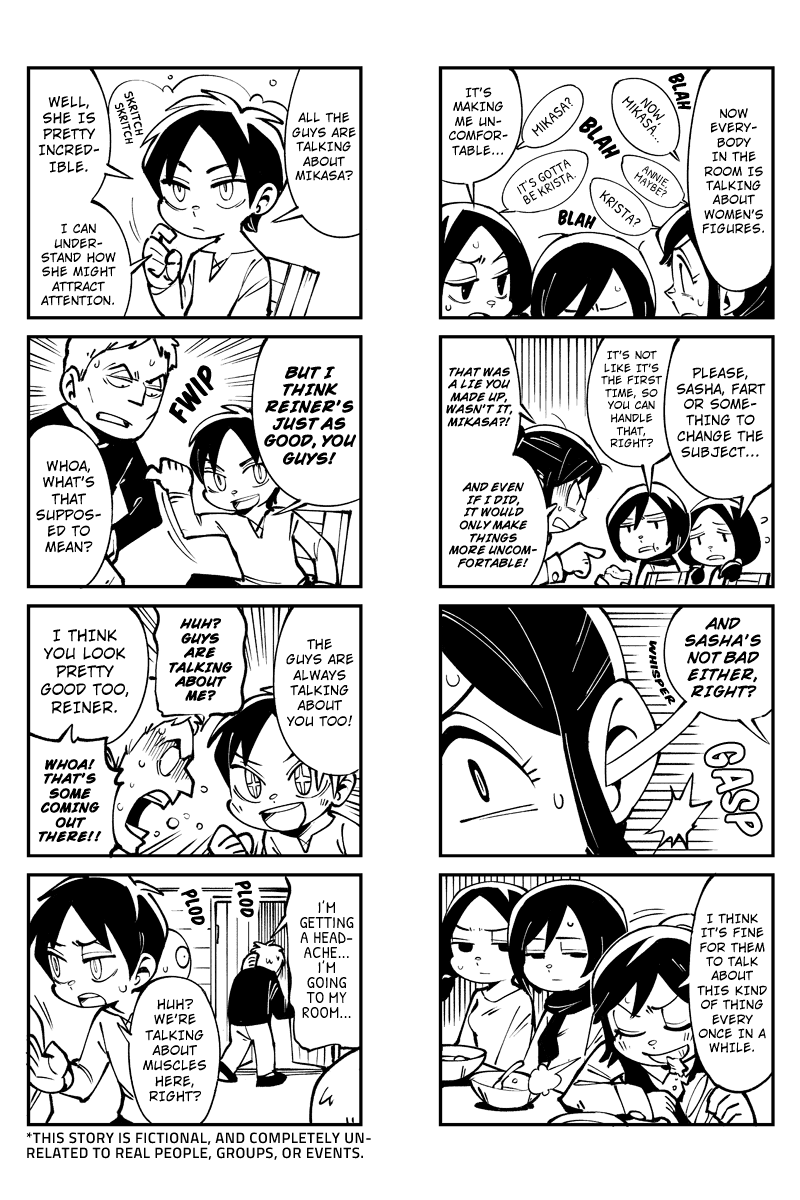 Sungeki no Kyojin Chapter 37 page 2 - Chapter 37: Rumors: Here Today, Gone Tomorrow