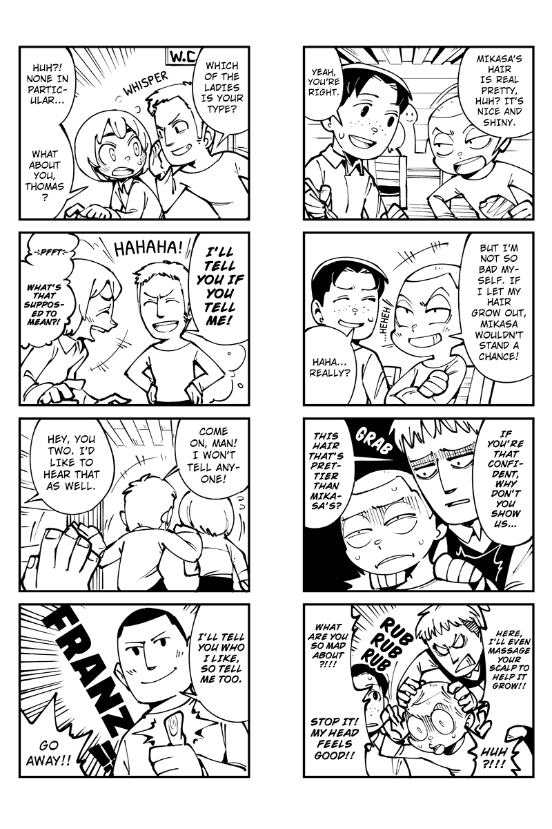 Sungeki no Kyojin Chapter 37 page 3 - Chapter 37: Rumors: Here Today, Gone Tomorrow