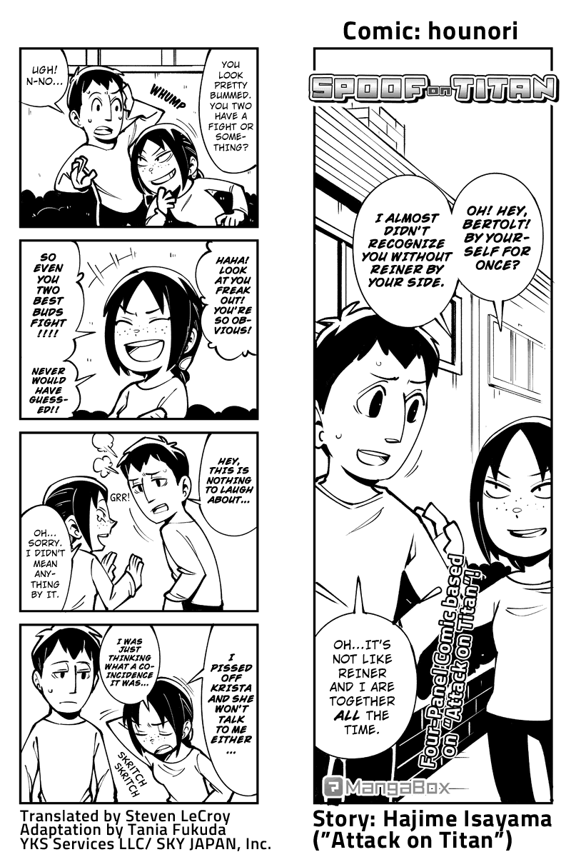 Sungeki no Kyojin Chapter 40 page 1 - Chapter 40: Let's Make Up