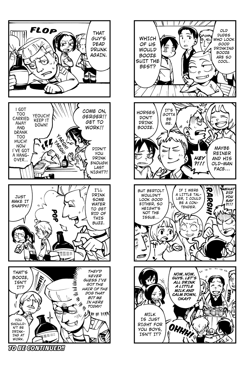 Sungeki no Kyojin Chapter 42 page 4 - Chapter 42: No Alcohol Until You Turn 20