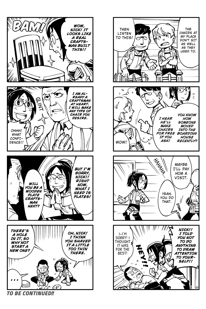 Sungeki no Kyojin Chapter 49 page 4 - Chapter 49: Nick, the Chair Craftsman