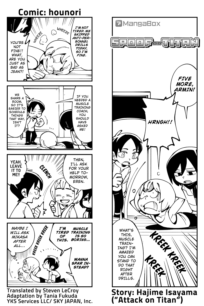 Sungeki no Kyojin Chapter 52 page 1 - Chapter 52: Armin's Training