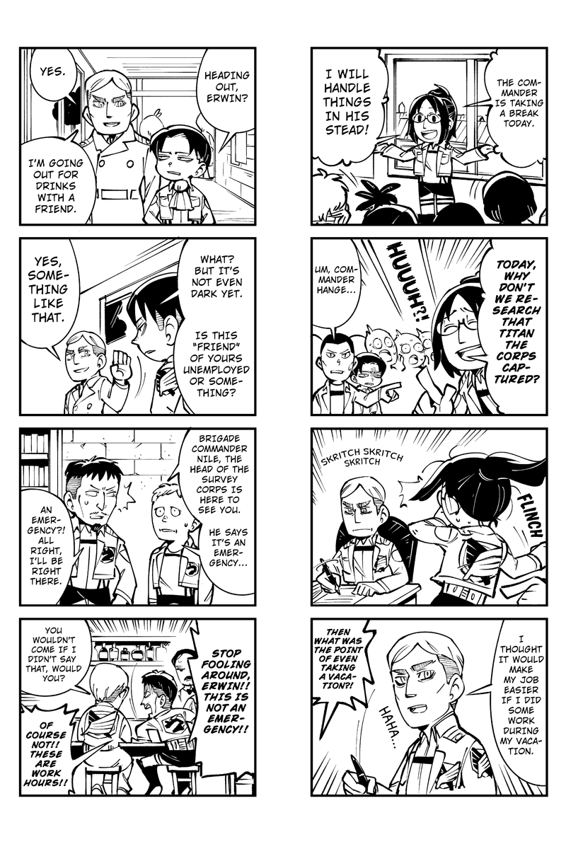 Sungeki no Kyojin Chapter 53 page 3 - Chapter 53: Erwin's Elegant Day Off