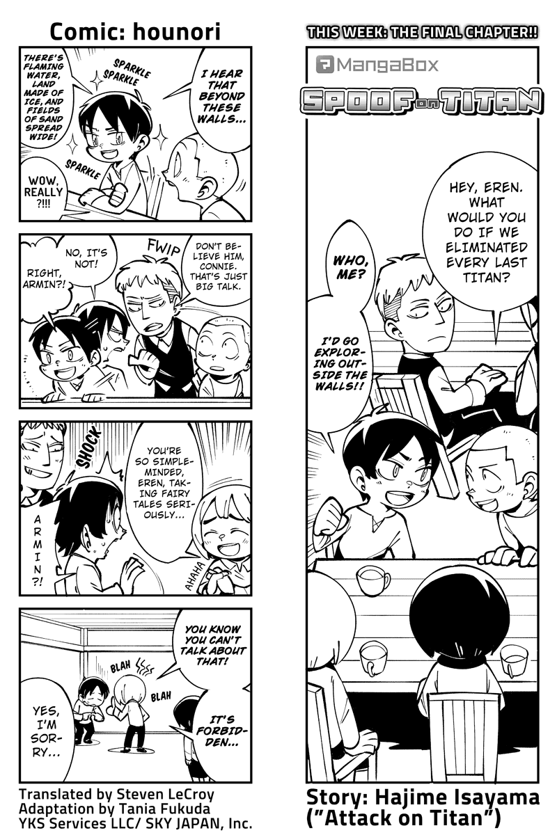 Sungeki no Kyojin Chapter 55 page 1 - Chapter 55: To the Future You [END]
