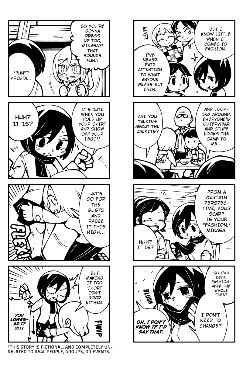 Sungeki no Kyojin Chapter 6 page 2 - Chapter 6: Mikasa, the Queen of Style