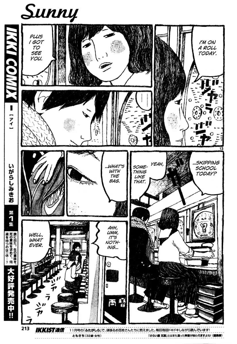 Sunny (MATSUMOTO Taiyou) Chapter 10 page 13 - Chapter 10: "Even a human can fly... as long as he has the guts." "Oh yeah? show me then."