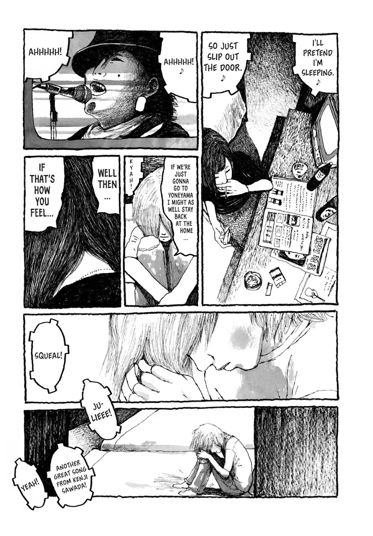 Sunny (MATSUMOTO Taiyou) Chapter 31 page 13 - Chapter 31: "Five frantic fat frogs fled." "Fifty fierce fuzzy fishes."
