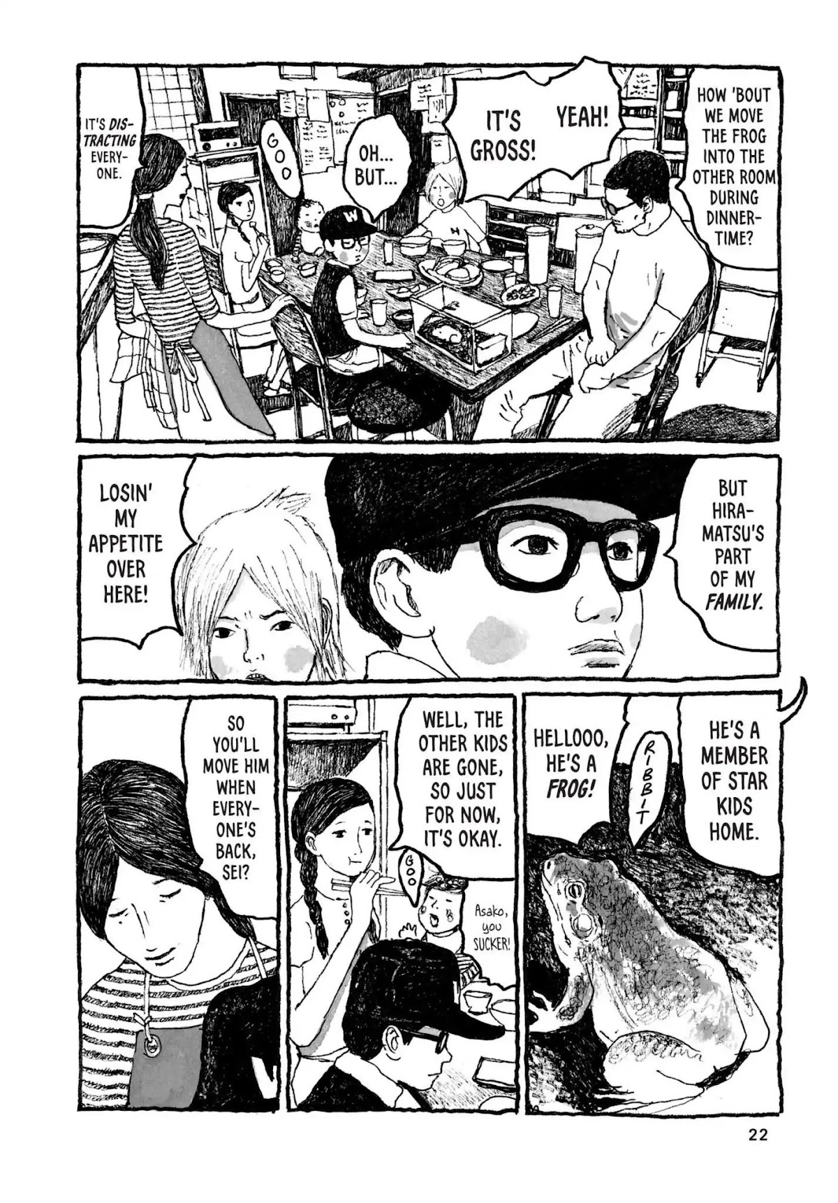 Sunny (MATSUMOTO Taiyou) Chapter 31 page 21 - Chapter 31: "Five frantic fat frogs fled." "Fifty fierce fuzzy fishes."