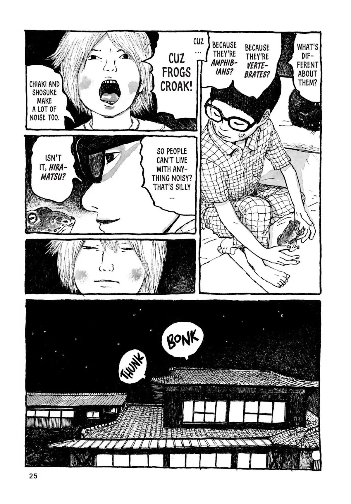 Sunny (MATSUMOTO Taiyou) Chapter 31 page 24 - Chapter 31: "Five frantic fat frogs fled." "Fifty fierce fuzzy fishes."