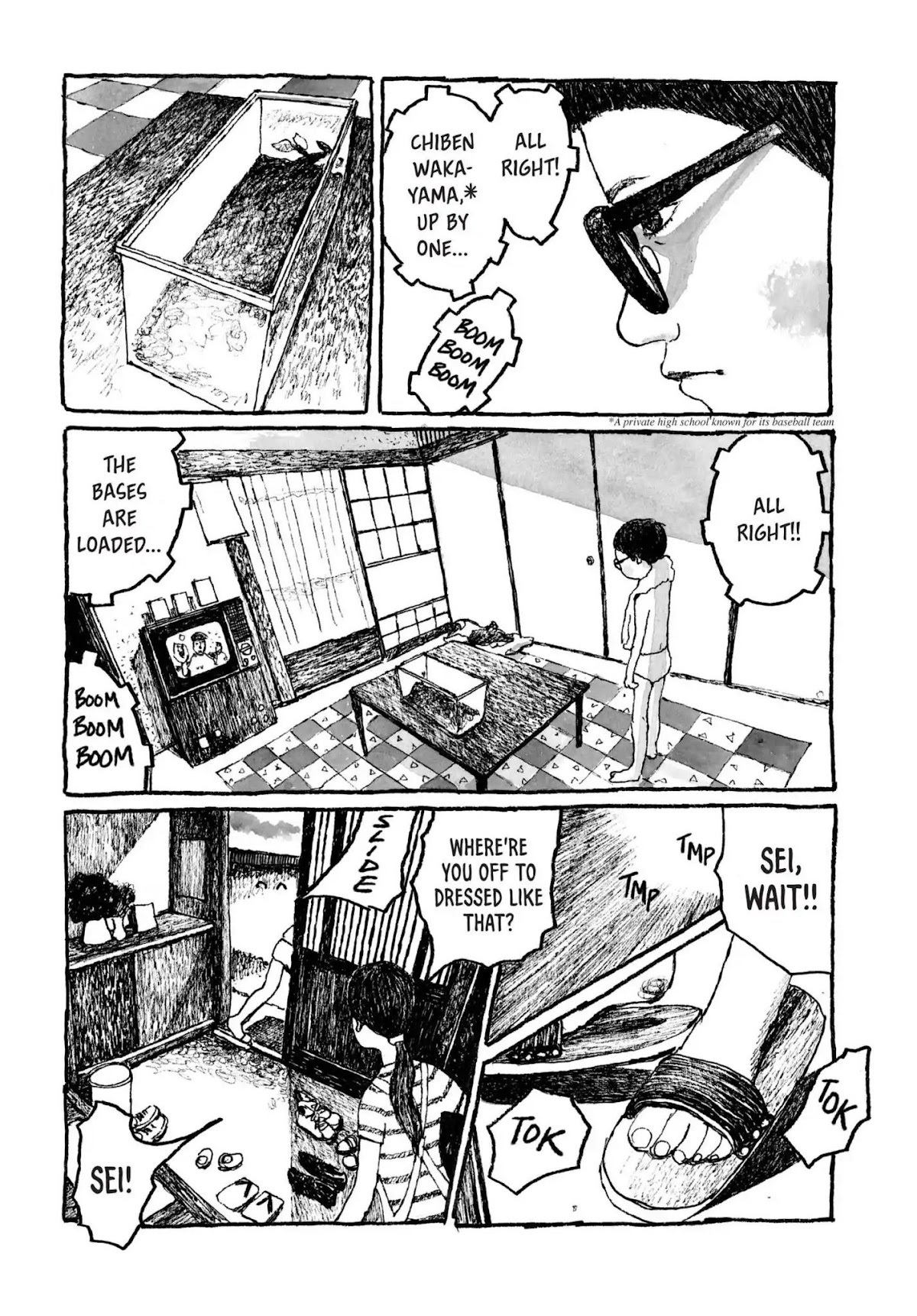 Sunny (MATSUMOTO Taiyou) Chapter 31 page 28 - Chapter 31: "Five frantic fat frogs fled." "Fifty fierce fuzzy fishes."