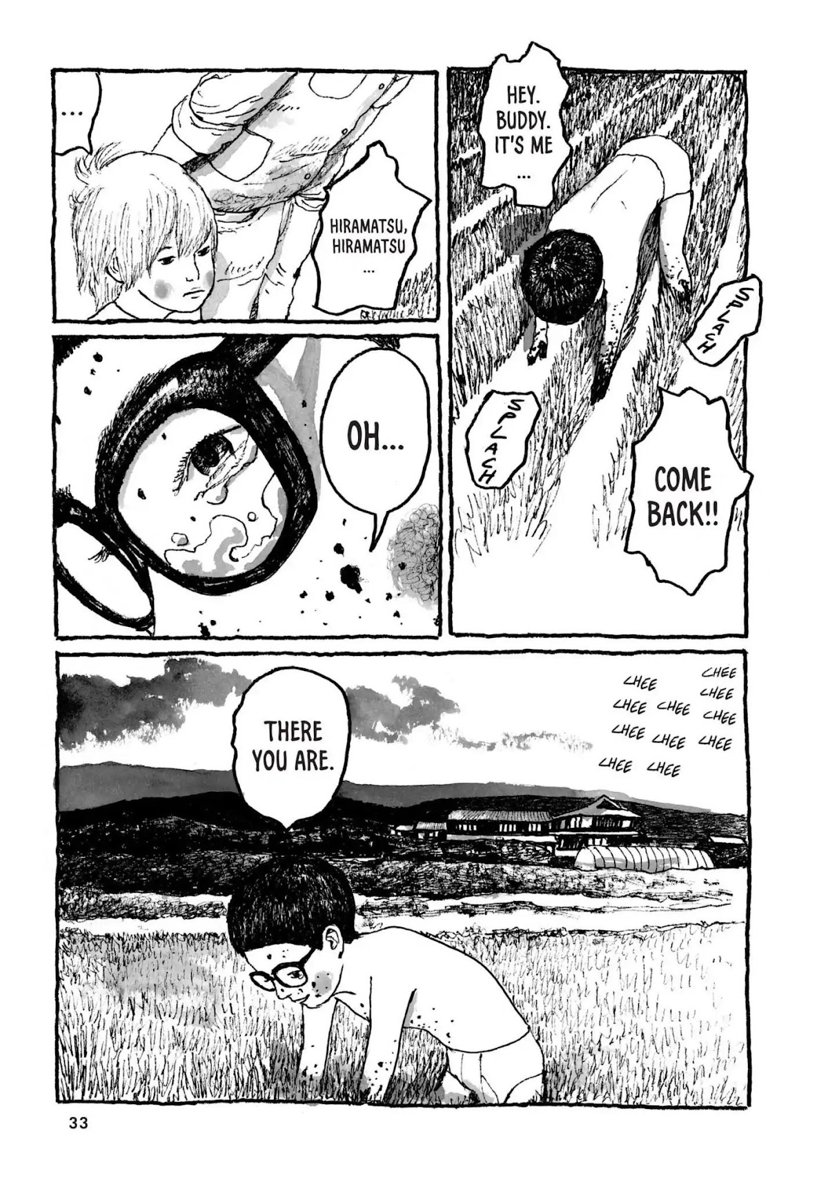 Sunny (MATSUMOTO Taiyou) Chapter 31 page 32 - Chapter 31: "Five frantic fat frogs fled." "Fifty fierce fuzzy fishes."