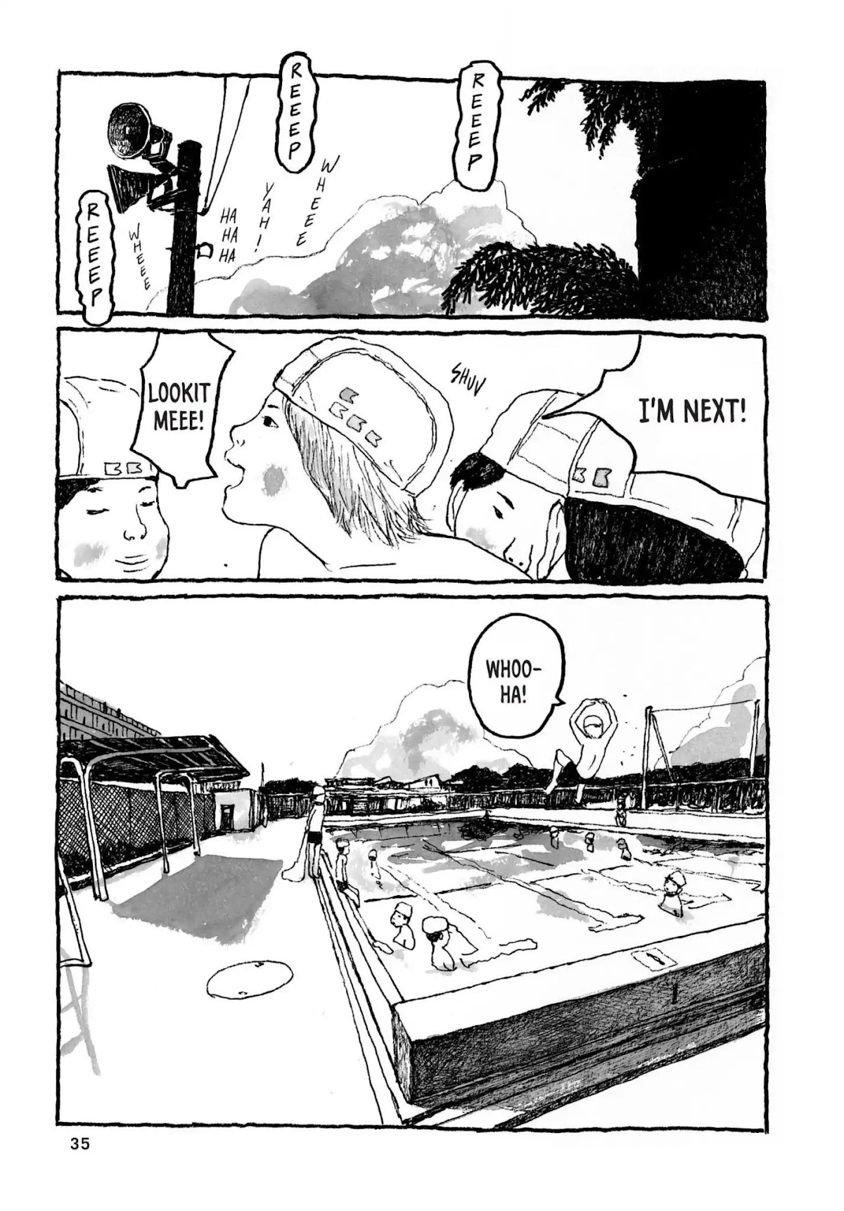 Sunny (MATSUMOTO Taiyou) Chapter 31 page 34 - Chapter 31: "Five frantic fat frogs fled." "Fifty fierce fuzzy fishes."