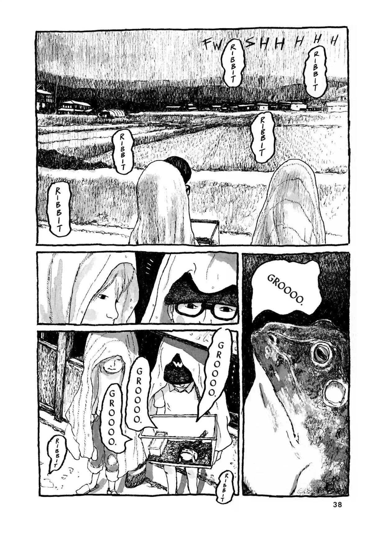 Sunny (MATSUMOTO Taiyou) Chapter 31 page 37 - Chapter 31: "Five frantic fat frogs fled." "Fifty fierce fuzzy fishes."