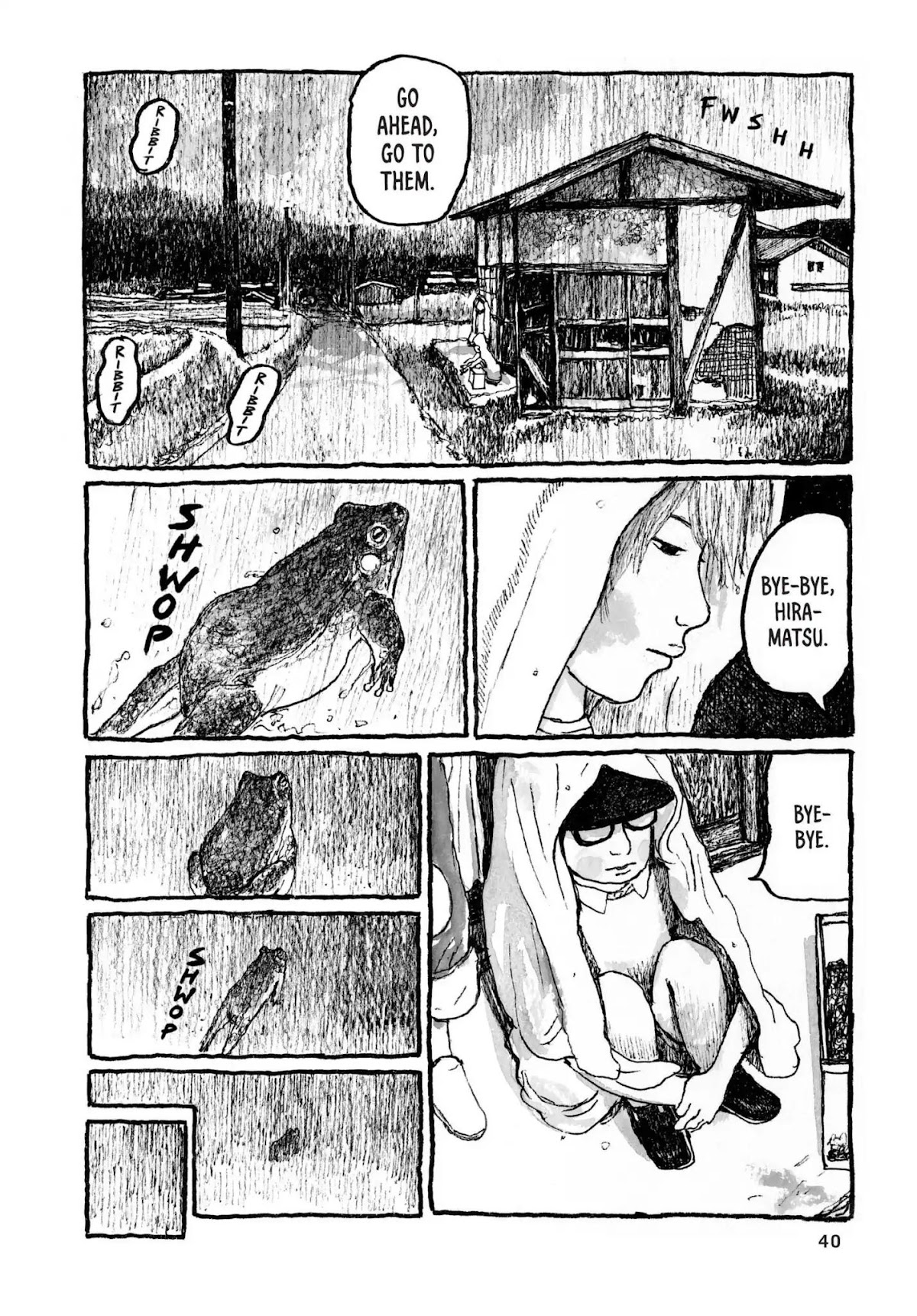 Sunny (MATSUMOTO Taiyou) Chapter 31 page 39 - Chapter 31: "Five frantic fat frogs fled." "Fifty fierce fuzzy fishes."