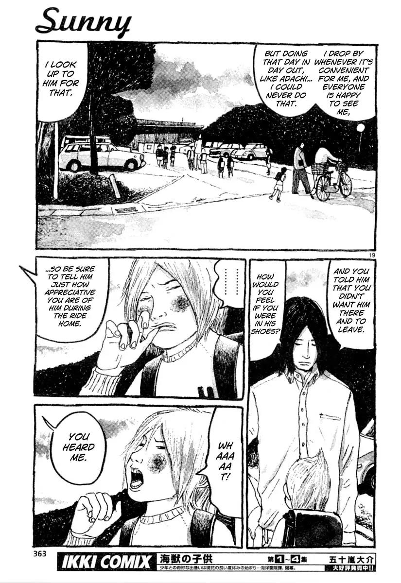 Sunny (MATSUMOTO Taiyou) Chapter 9 page 19 - Chapter 9: "Isn't it remarkable how the sun rises on time every morning?" "That's just the earth rotating on it's axis."