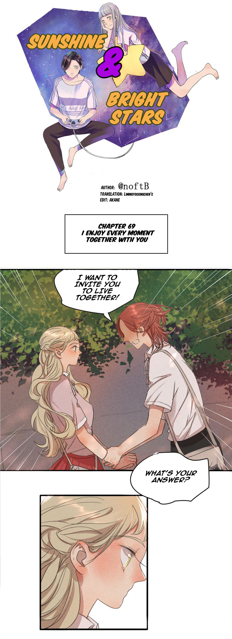 Sunshine & Bright Stars Chapter 69 page 1 - Chapter 69: I enjoy every moment together with you