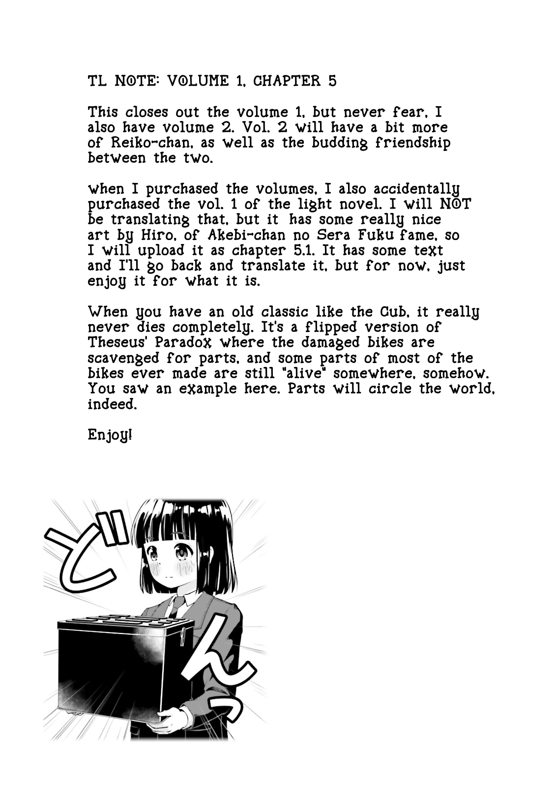 Super Cub Chapter 5 page 27 - Chapter 5: Kiwotsukete "Be Careful"