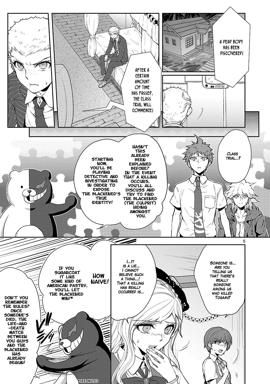 Super Danganronpa 2: Goodbye Despair Academy Chapter 2.1 page 5 - Chapter 2.1: Part 1 - The First Murder